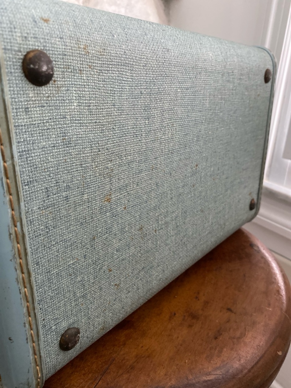 SOLD! Vintage 1940s-50s Samsonite Streamlite Train Case in Bermuda Green 🩵 - Picture 9 of 9